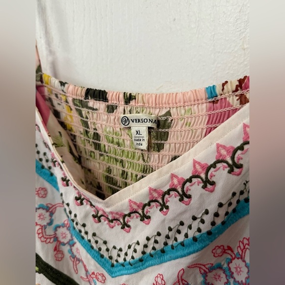 Versona Floral Patchwork Bohemian Hippie Maxi Dress - Picture 4 of 7